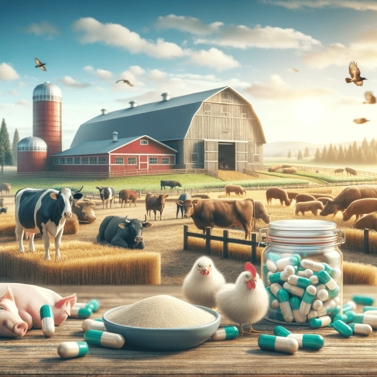 Farm full of animals on antibiotics