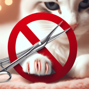 Image depicting cat being declawed