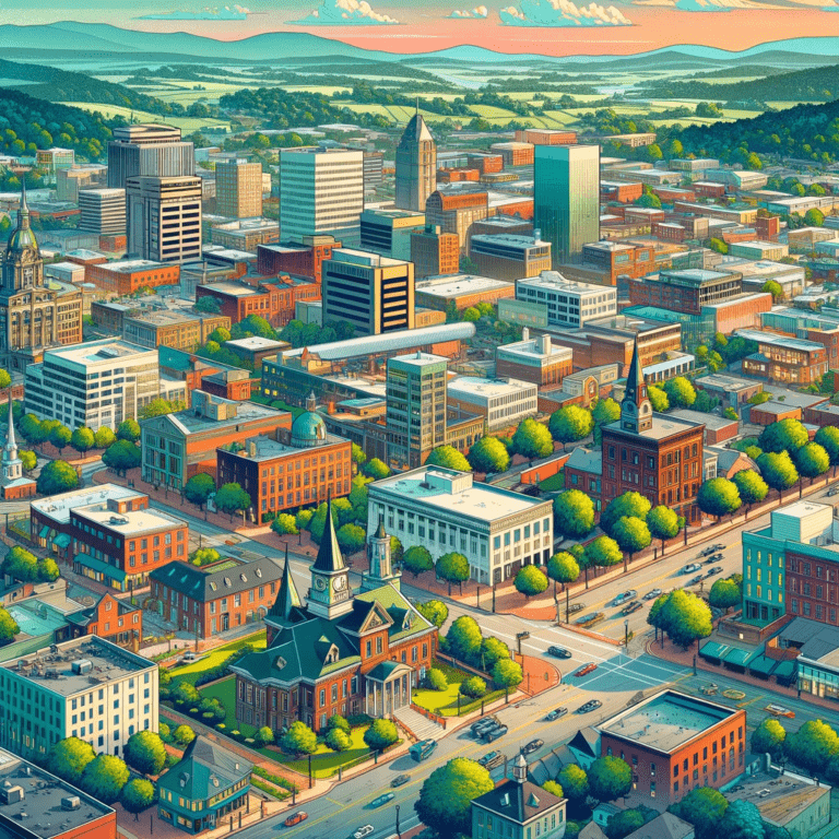 Artist rendering of Downtown Lynchburg