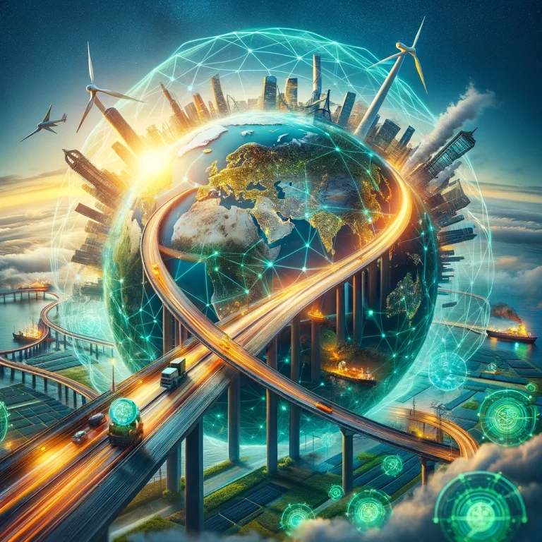 Image of an interconnected global version of Earth