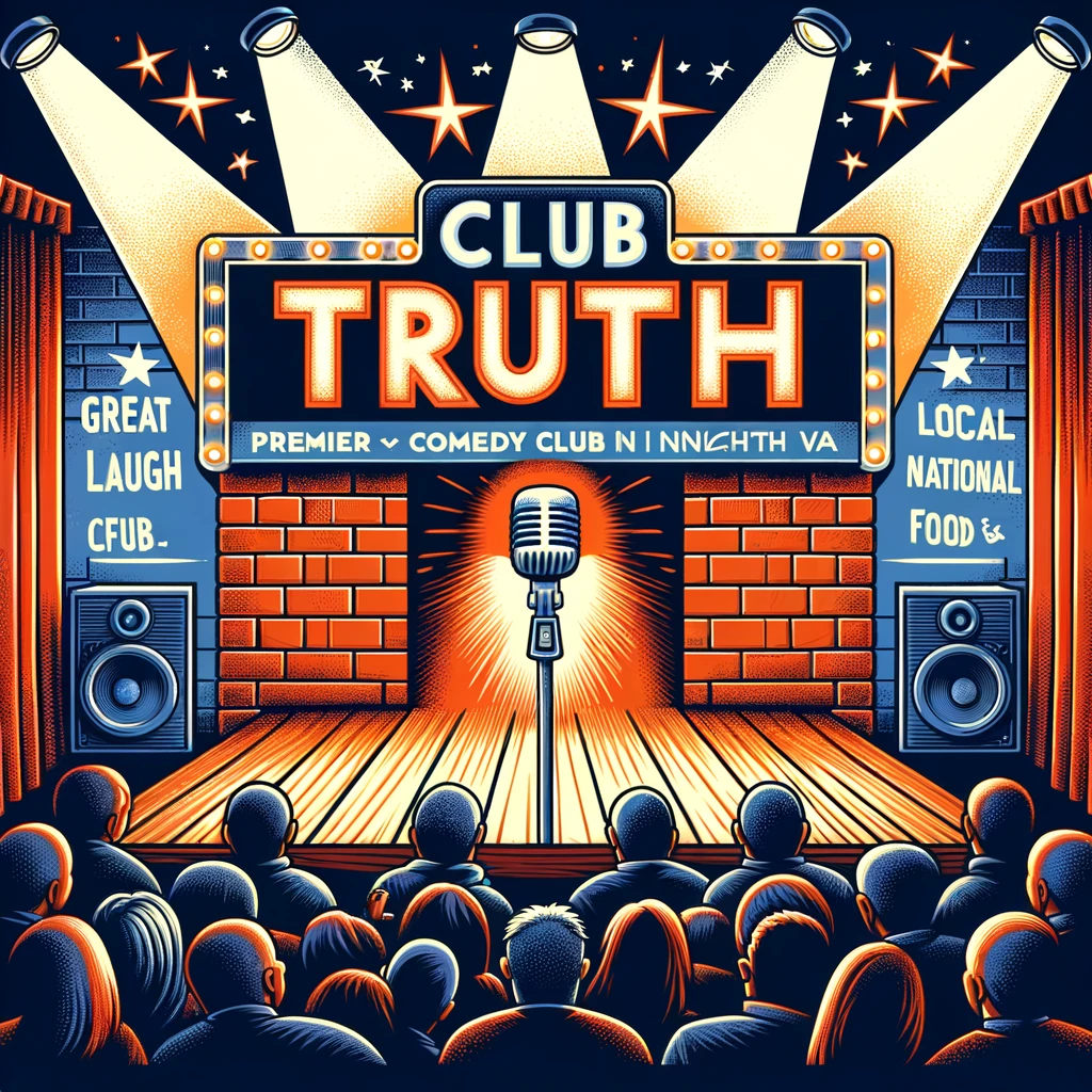 Club Truth Comedy Stage Cartoonized