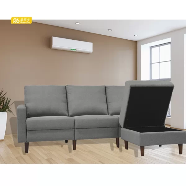 Convertible Sectional Sofa Reversible Chaise L-Shaped 3-seat Sofa Couch - Image 2