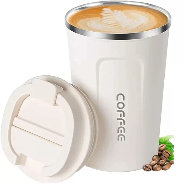 Portable Double Vacuum Thermos Cup Smart 304 Stainless Steel Handheld Office Coffee Tumbler for Car Wholesale - Image 6