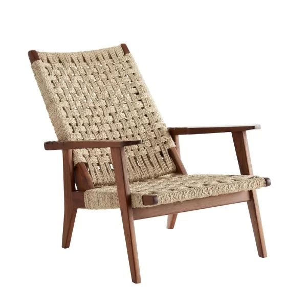 Nordic Casual Style Woven Rattan Adjustable Wooden Recliner - Image 6