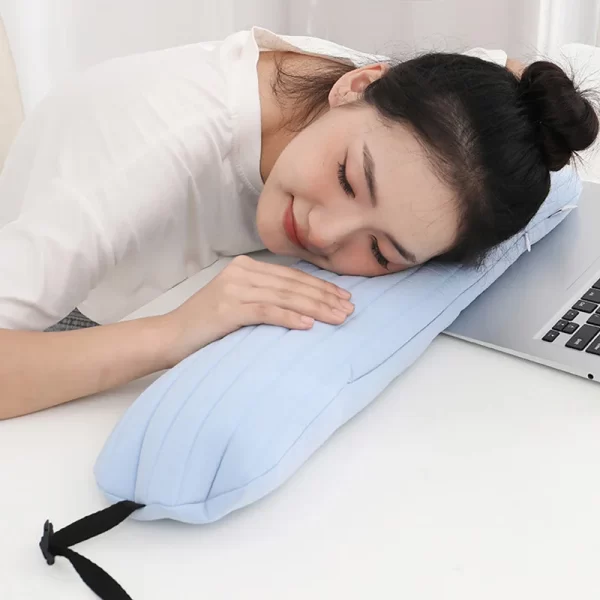 2024 New Detachable Novelty Long Micro Fiber Neck Or Lumbar Support Travel Pillow