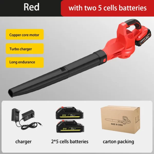 Rechargeable Cordless Electric Leaf Blower – 21V, Portable & Multifunctional - Image 4