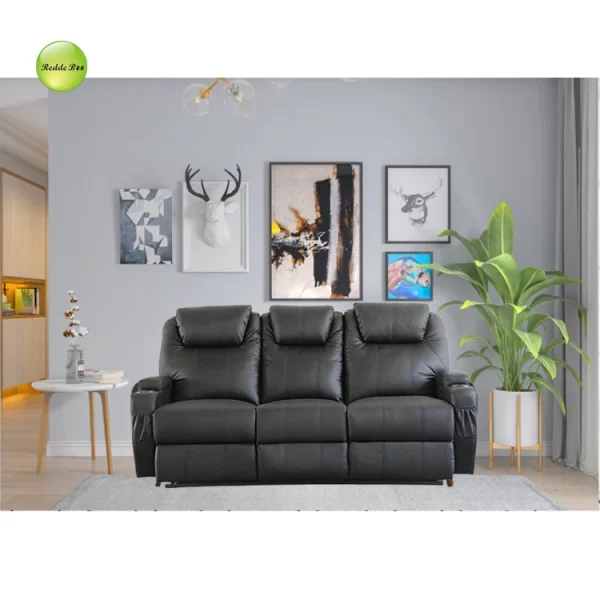 Modern High End Luxury Living Room Furniture 3+2+1 Seat Manual Electric Leather Recliner Sofa Chair Leisure Lazy Sofa Set - Image 6