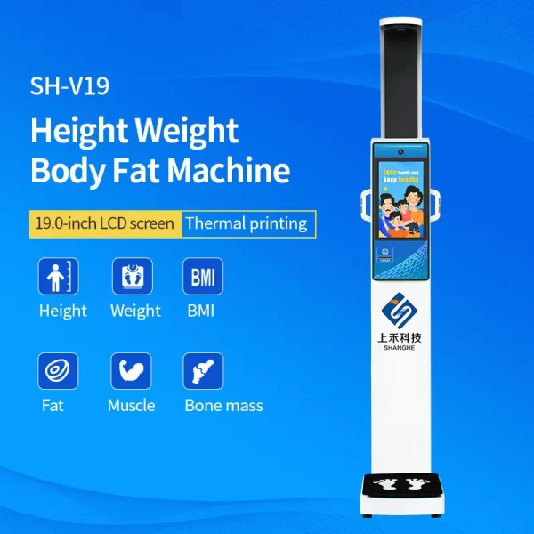 Smart Body Composition Analyzer Scale - Digital Height & Weight Measurement with LCD Display