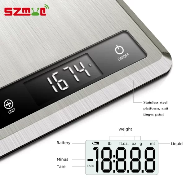 5kg Smart Kitchen Scale - Nutrition Tracking, Bluetooth App - Image 5