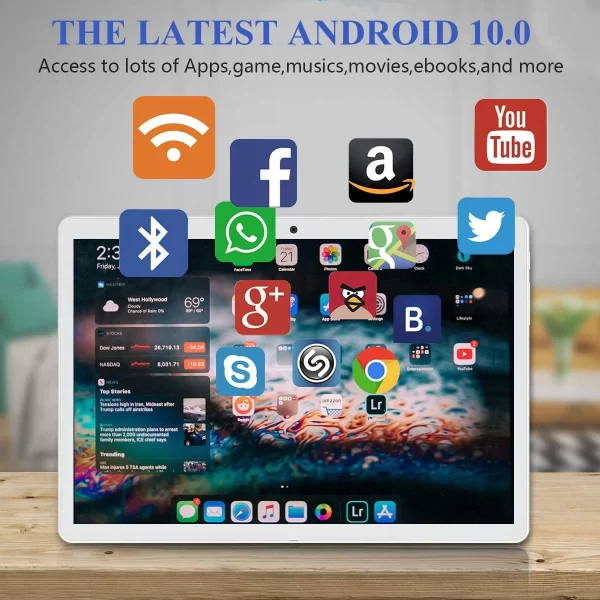 10.1" Android 10 Tablet PC with 2GB RAM, 32GB Storage, and Optional Keyboard - Image 4