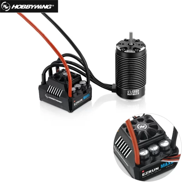 HobbyWing EZRUN-SL 4985 1650KV / 5687SL 1100KV Brushless Motor & MAX6 160A ESC – Waterproof for 1/6 & 1/7 RC Cars