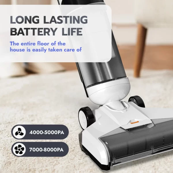 16000Pa Cordless Wet & Dry Vacuum Cleaner – Steam Washer, Rechargeable, Handheld - Image 3