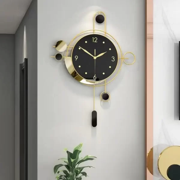 50*68 Large Dropshipping Products 2024 Modern Pendulum Luxury Wall Hanging Clock Decorative Wall Watch Clock Home House Decor - Image 6