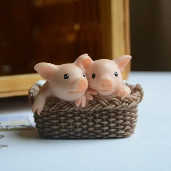 Z12998A Everyday Home Decor Garden Miniature Animal Figurines Desktop Decoration Cute Pig Figure Toys Gift Articles for Children - Image 2