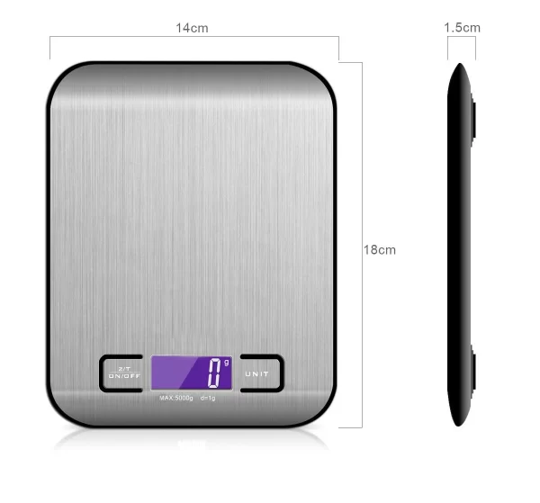 High-Accuracy Digital Kitchen Scale - 5000g Max Weight, Smart Food Scale - Image 6