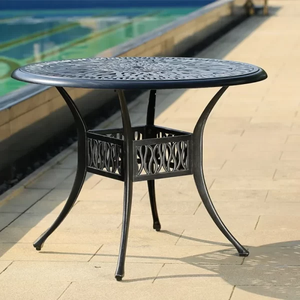 Outdoor Furniture Patio Sets Wrought Iron Aluminum  Table and Chairs - Image 4