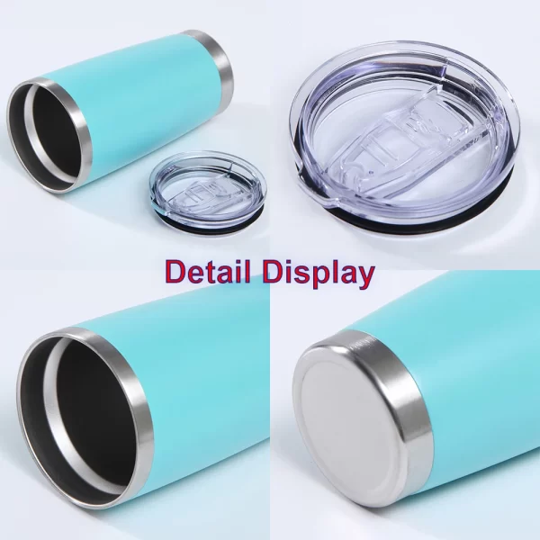 Wholesale 20oz coffee travel mug regular vacuum insulated double wall stainless steel powder coated tumblers for laser engraving - Image 2