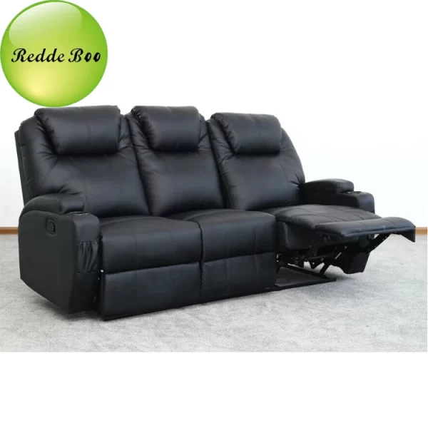 Modern High End Luxury Living Room Furniture 3+2+1 Seat Manual Electric Leather Recliner Sofa Chair Leisure Lazy Sofa Set