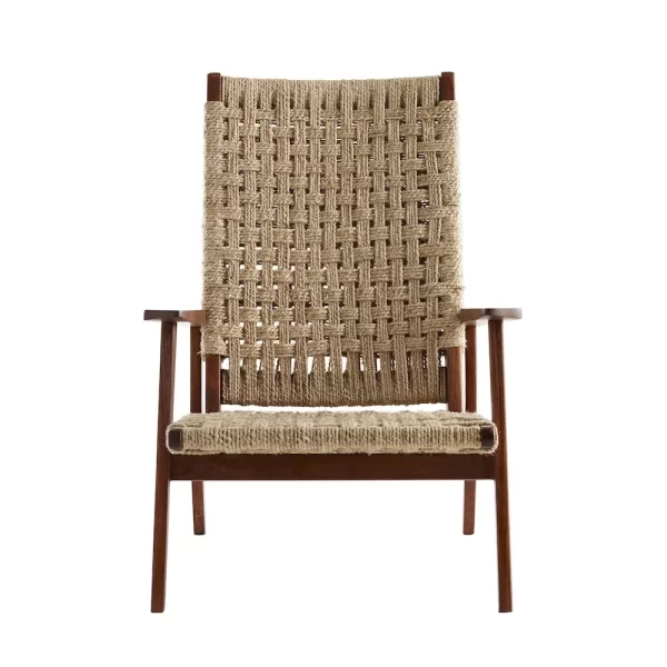 Nordic Casual Style Woven Rattan Adjustable Wooden Recliner