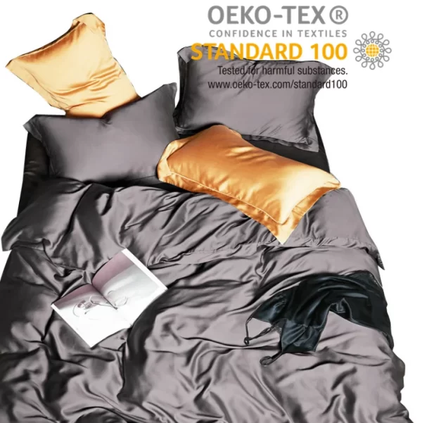 Luxury Silk Bedding Set 19MM Silk Duvet Cover Silk Pillowcase and  Fitted Sheet Mulberry  Bedding Set