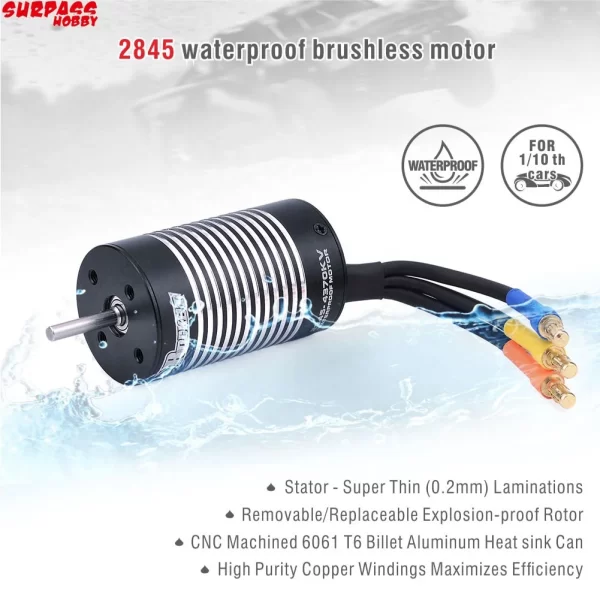 Rocket F540 Waterproof Brushless Sensorless Motor for 1/10 and 1/12 RC Cars - Multiple KV Options - Image 3