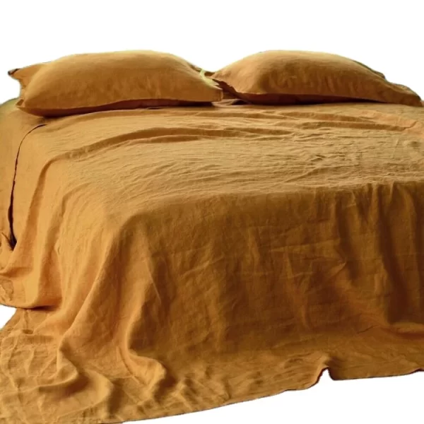 Soft Feeling Flax 100% French Linen Fabric Bedding Set Bedroom Linen Bedding Sets Luxury Linen Bedding - Image 6