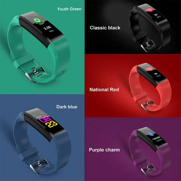 115Plus Smart Bracelet – Heart Rate, Blood Pressure Monitor, Fitness Tracker, Touch Screen, Waterproof - Image 4