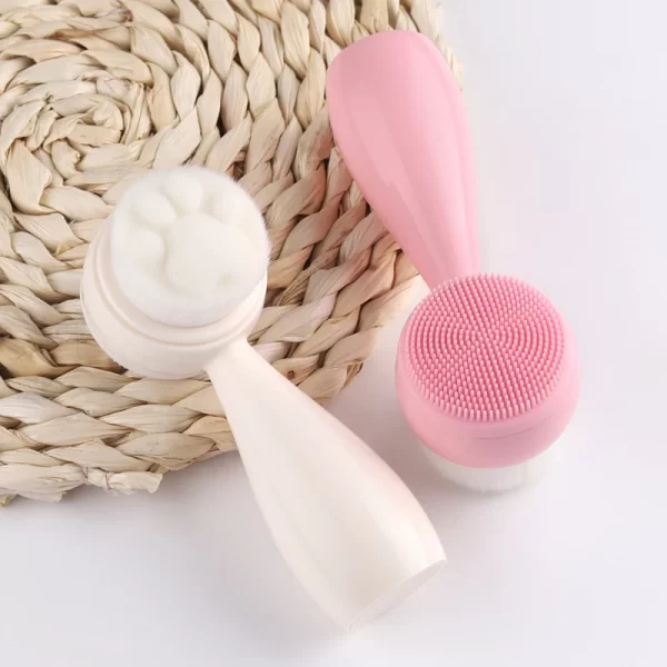 China Factory Cat Paw Shape Silicon Facial Cleanser Abs Plastic Handle Cleaner Facial Cleansing Brush - Image 6