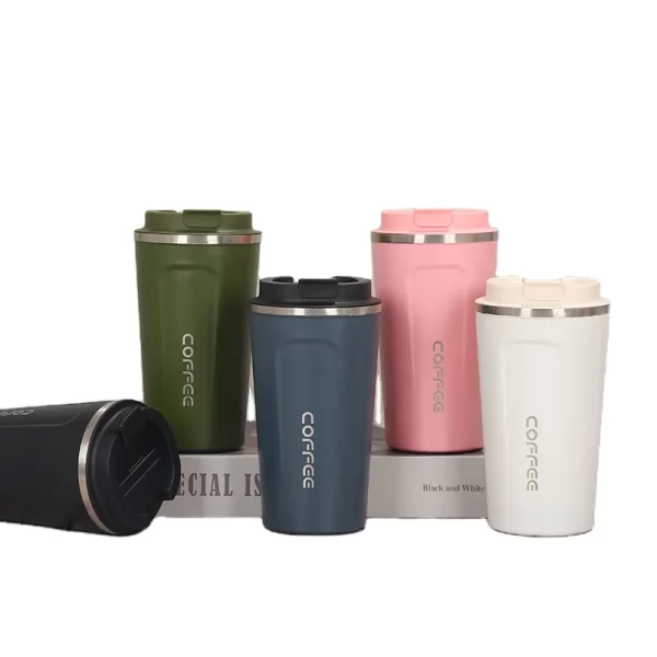 Portable Double Vacuum Thermos Cup Smart 304 Stainless Steel Handheld Office Coffee Tumbler for Car Wholesale - Image 5