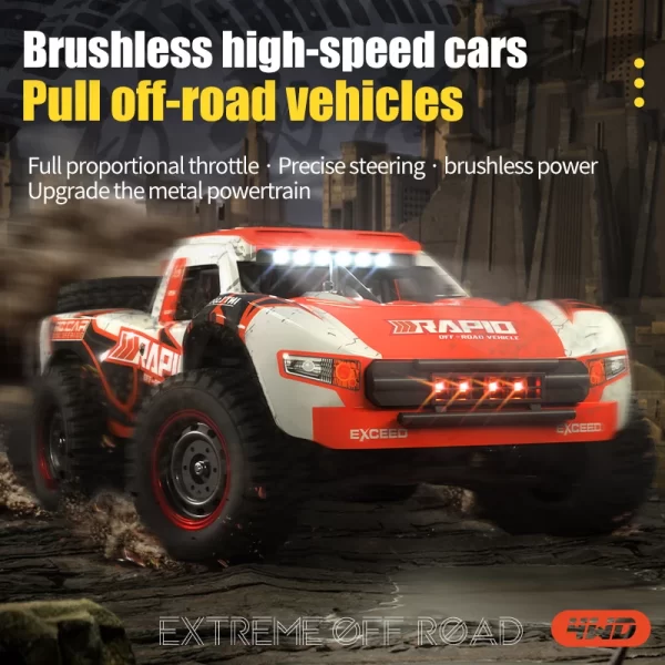 4WD RC Off-Road Truck – 2.4G Remote Control, Brushless, 50km/h Racing Car - Image 3