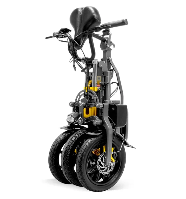 Lightweight Folding 3-Wheel Electric Bike with Dual 48V Batteries - 350W Motor