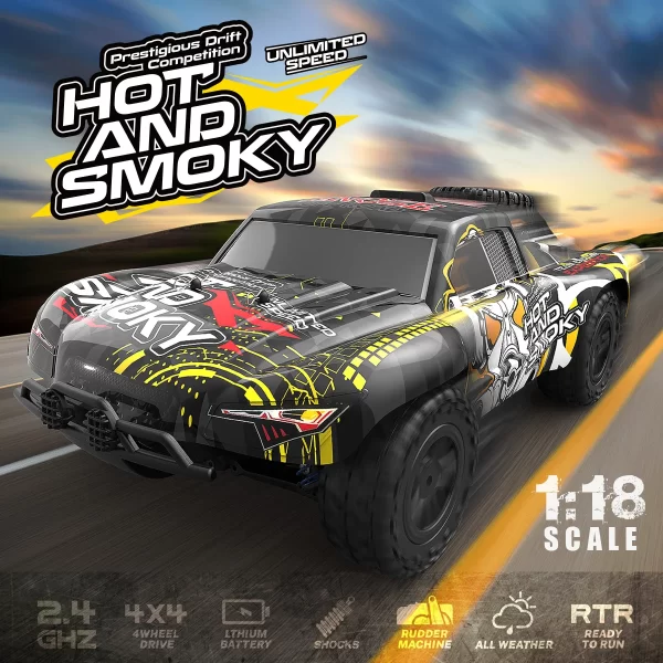 ENOZE 9301E 1:18 4WD RC Monster Truck - 40km/h High-Speed Off-Road Vehicle - Image 5