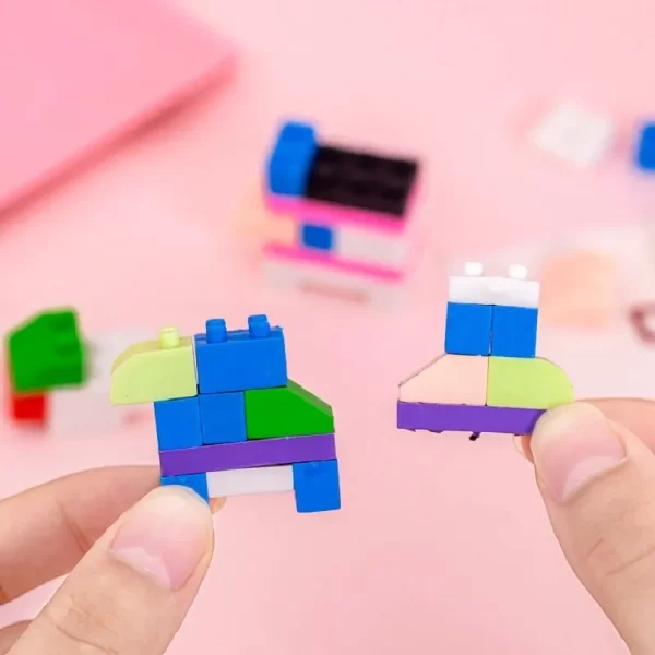 House Boat Eraser Stacked Rubber Building Blocks Children Painting Toy Boy Puzzle Birthday Gift Stationery Student Office - Image 2