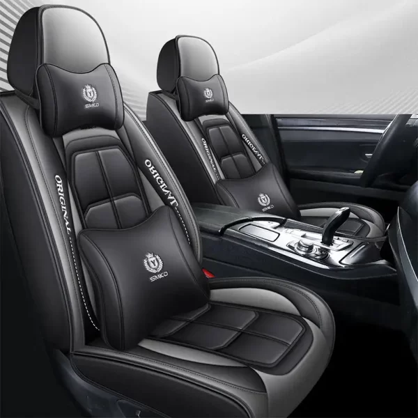 Wholesale Luxury Waterproof Leather Car Seat Cover Full Set Universal Car Seat Covers - Image 4