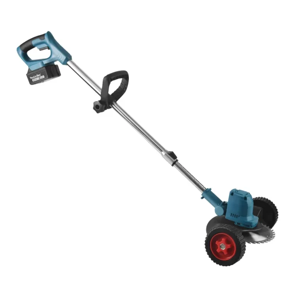 8-Inch Cordless Electric Grass Trimmer with Wheels - Portable Lawn Mower - Image 6