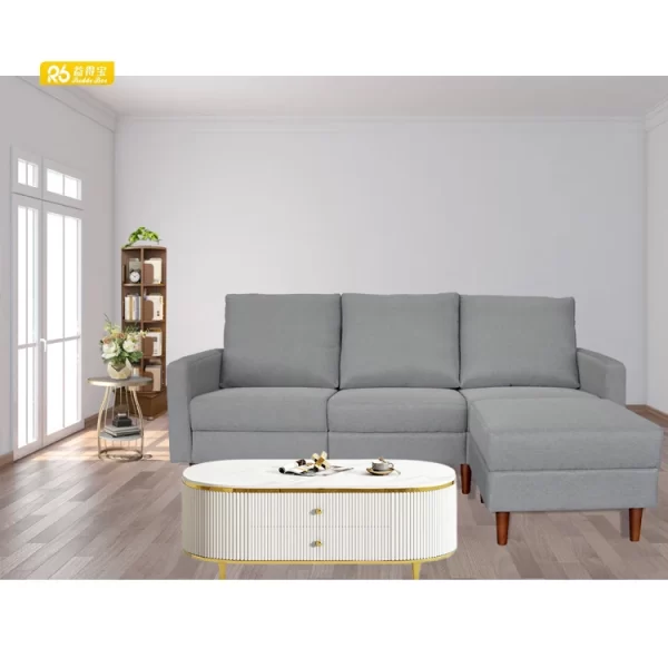 Convertible Sectional Sofa Reversible Chaise L-Shaped 3-seat Sofa Couch - Image 3