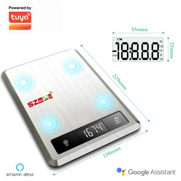 5kg Smart Kitchen Scale - Nutrition Tracking, Bluetooth App - Image 2