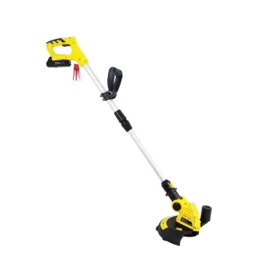 20V Cordless Grass Trimmer - Brush Cutter with Adjustable Pole and 2000mAh Battery