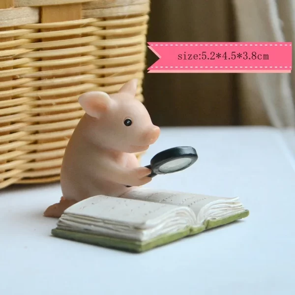 Z12998A Everyday Home Decor Garden Miniature Animal Figurines Desktop Decoration Cute Pig Figure Toys Gift Articles for Children - Image 3