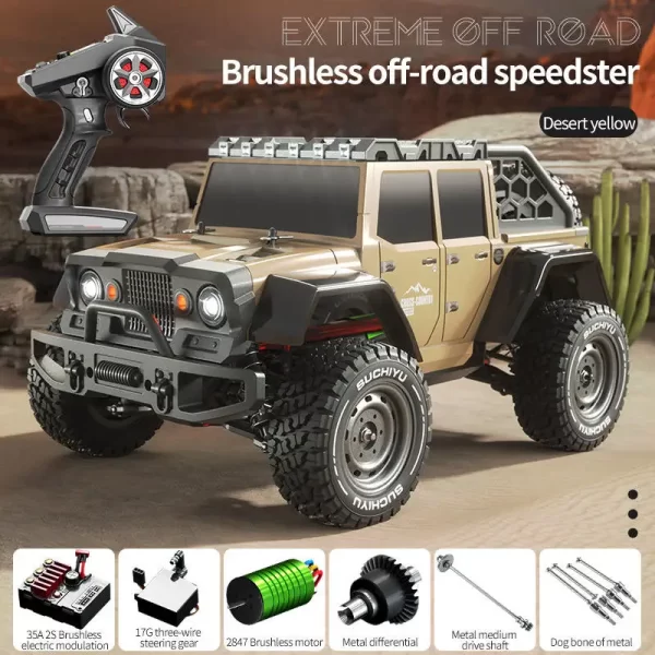 SIN-16104 PRO RC Truck - 4WD Brushless 70km/h Off-Road Crawler - Image 4