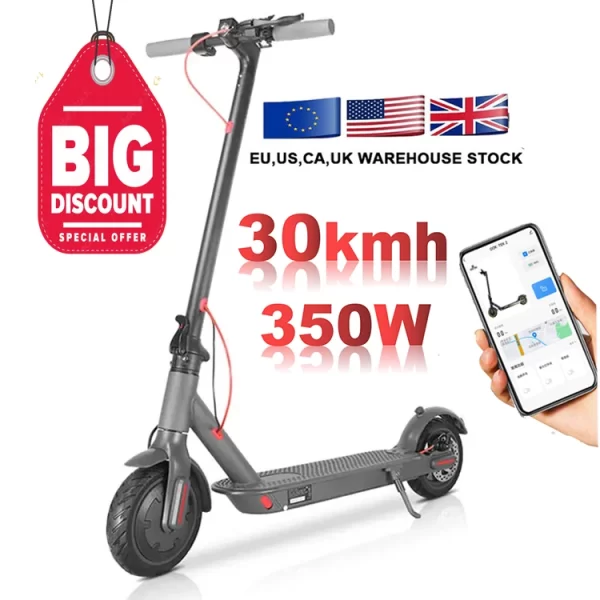 Foldable Electric Scooter - 350W Motor, 8.5" Tires, 25KM/H Max Speed - Image 6