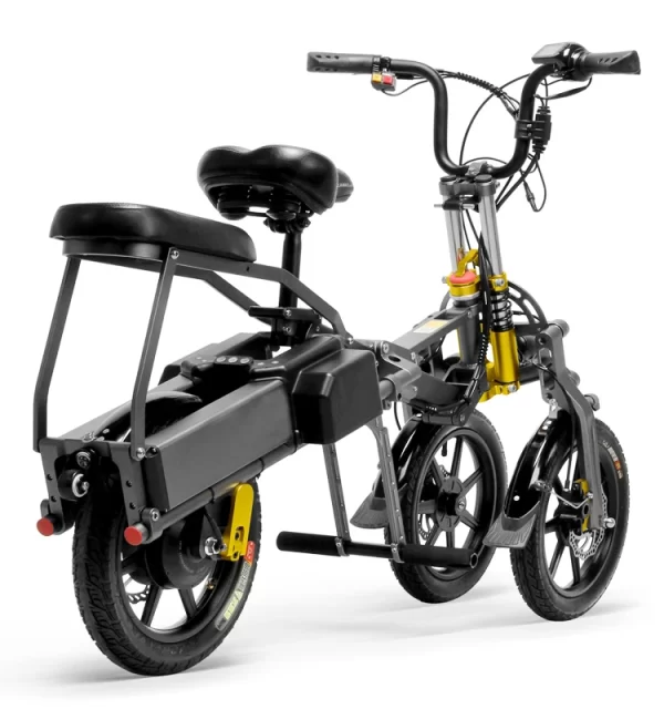 Lightweight Folding 3-Wheel Electric Bike with Dual 48V Batteries - 350W Motor - Image 3