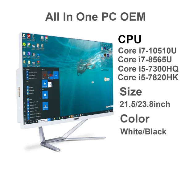 23.8 27 Inch GTX 8 Core CPU I7 9700F 16GB RAM 1TB SSD Gaming Pc 8K All in One Desktop Computer - Image 3