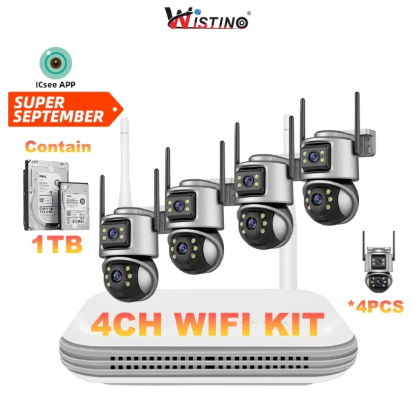 Wistino Xmeye 5MP Wireless PTZ Home Security Camera System - Image 6