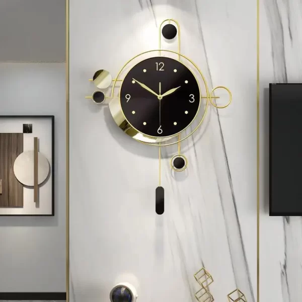 50*68 Large Dropshipping Products 2024 Modern Pendulum Luxury Wall Hanging Clock Decorative Wall Watch Clock Home House Decor - Image 4