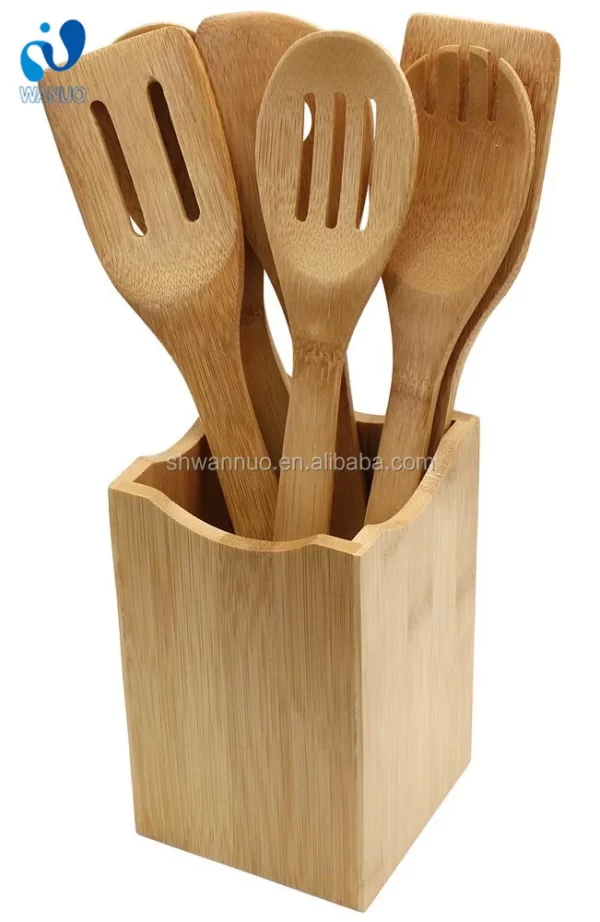 Factory Direct Supply Food Grade Wooden Kitchen Utensils Set Bamboo Shovel Bamboo Non-stick Spatula