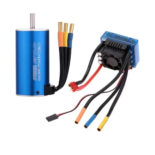 RC 3670 1900KV 4-Pole Sensorless Brushless Motor with 80A ESC & LED Programming Card for 1/8 RC Cars - Image 5