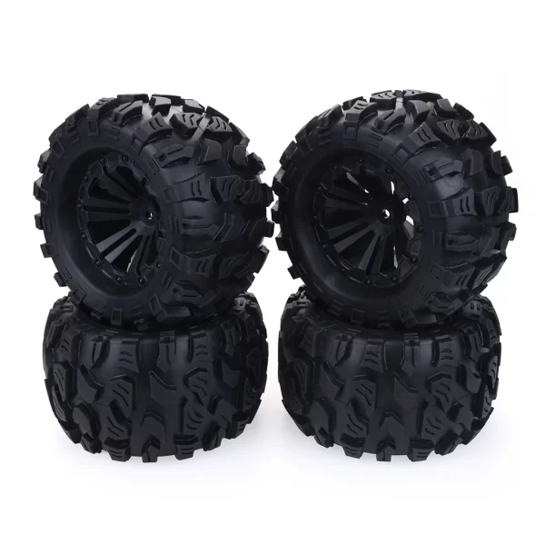 1/10 Scale Monster Truck Tires - 125mm with 12mm Hex (4-Pack)