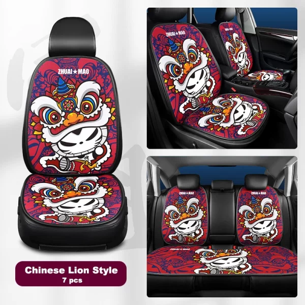 Fast Shipping New China-chic Full Set Four Season Universal Cartoon Car Seat Cover for Sale - Image 4