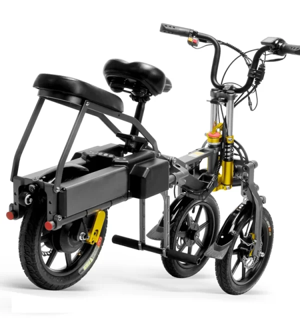 Lightweight Folding 3-Wheel Electric Bike with Dual 48V Batteries - 350W Motor - Image 6